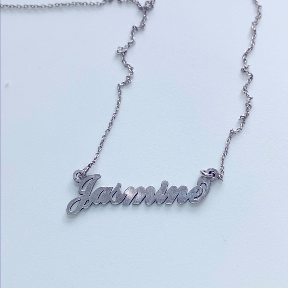 Silver name necklace
